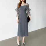 凛と華やぐ、オフショルチュールパーティードレス 結婚式ワンピース ドレス | COCOMOMO | 詳細画像12