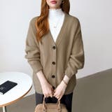 Vネックニットカーディガン カーディガン オーバーサイズ | COCOMOMO | 詳細画像15 