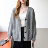 Vネックニットカーディガン カーディガン オーバーサイズ | COCOMOMO | 詳細画像22 