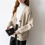 Vネックニットカーディガン カーディガン オーバーサイズ | COCOMOMO | 詳細画像26 