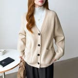 Vネックニットカーディガン カーディガン オーバーサイズ | COCOMOMO | 詳細画像31 