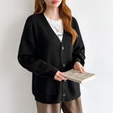 Vネックニットカーディガン カーディガン オーバーサイズ | COCOMOMO | 詳細画像34 