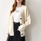 Vネックニットカーディガン カーディガン オーバーサイズ | COCOMOMO | 詳細画像7 