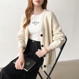 Vネックニットカーディガン カーディガン オーバーサイズ | COCOMOMO | 詳細画像8 