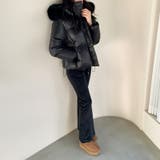 ファー付き中綿ジャケット フェイクダウンジャケット アウター | COCOMOMO | 詳細画像13 