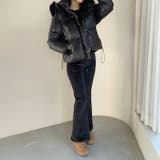 ファー付き中綿ジャケット フェイクダウンジャケット アウター | COCOMOMO | 詳細画像15 