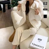 ホワイト | ファー付き中綿ジャケット フェイクダウンジャケット アウター | COCOMOMO