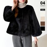 ブラック | 触れた瞬間、虜。ふわふわフェイクファーコート ファーコート ブルゾン | COCOMOMO
