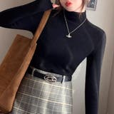 ふわふわ裏シャギーニット 裏起毛 ハイネックニット | COCOMOMO | 詳細画像21