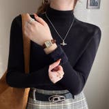 ふわふわ裏シャギーニット 裏起毛 ハイネックニット | COCOMOMO | 詳細画像22