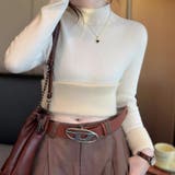 ふわふわ裏シャギーニット 裏起毛 ハイネックニット | COCOMOMO | 詳細画像3