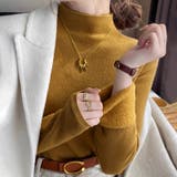 ふわふわ裏シャギーニット 裏起毛 ハイネックニット | COCOMOMO | 詳細画像5