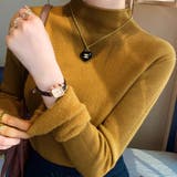 ふわふわ裏シャギーニット 裏起毛 ハイネックニット | COCOMOMO | 詳細画像6