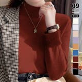 レッド | ふわふわ裏シャギーニット 裏起毛 ハイネックニット | COCOMOMO