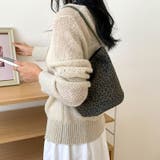 スエード調ヒョウ柄バッグ スエードバッグ バケツ型バッグ | COCOMOMO | 詳細画像9