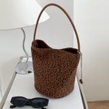 スエード調ヒョウ柄バッグ スエードバッグ バケツ型バッグ | COCOMOMO | 詳細画像7