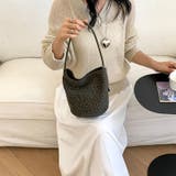 スエード調ヒョウ柄バッグ スエードバッグ バケツ型バッグ | COCOMOMO | 詳細画像8