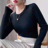 ふわふわ裏起毛で一枚であたたかい 裏起毛ニット クルーネック | COCOMOMO | 詳細画像13