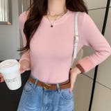 ふわふわ裏起毛で一枚であたたかい 裏起毛ニット クルーネック | COCOMOMO | 詳細画像6