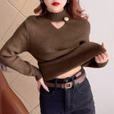 裏起毛カットアウトニット リブニット 裏起毛 | COCOMOMO | 詳細画像16