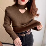 裏起毛カットアウトニット リブニット 裏起毛 | COCOMOMO | 詳細画像19