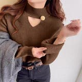 裏起毛カットアウトニット リブニット 裏起毛 | COCOMOMO | 詳細画像21