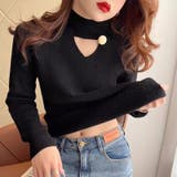 裏起毛カットアウトニット リブニット 裏起毛 | COCOMOMO | 詳細画像27