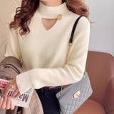 裏起毛カットアウトニット リブニット 裏起毛 | COCOMOMO | 詳細画像4