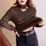 裏起毛カットアウトニット リブニット 裏起毛 | COCOMOMO | 詳細画像16 