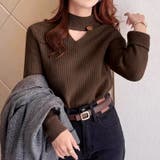 裏起毛カットアウトニット リブニット 裏起毛 | COCOMOMO | 詳細画像17 