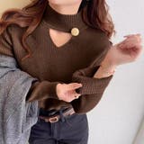 裏起毛カットアウトニット リブニット 裏起毛 | COCOMOMO | 詳細画像21 