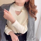 裏起毛カットアウトニット リブニット 裏起毛 | COCOMOMO | 詳細画像6