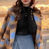 レイヤードにも使いやすいハイネックニット 袖ボタンニット リブニット | COCOMOMO | 詳細画像21