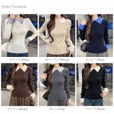 襟付きニット リブニット レイヤード風 | COCOMOMO | 詳細画像18 