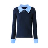 襟付きニット リブニット レイヤード風 | COCOMOMO | 詳細画像20 