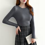 ふわふわ、あったか裏シャギー 裏起毛 メロウフリルニット | COCOMOMO | 詳細画像15