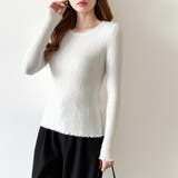 ふわふわ、あったか裏シャギー 裏起毛 メロウフリルニット | COCOMOMO | 詳細画像19