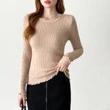 ふわふわ、あったか裏シャギー 裏起毛 メロウフリルニット | COCOMOMO | 詳細画像2