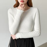 ふわふわ、あったか裏シャギー 裏起毛 メロウフリルニット | COCOMOMO | 詳細画像21