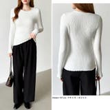 ふわふわ、あったか裏シャギー 裏起毛 メロウフリルニット | COCOMOMO | 詳細画像23