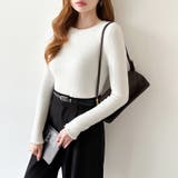 ふわふわ、あったか裏シャギー 裏起毛 メロウフリルニット | COCOMOMO | 詳細画像24