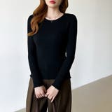 ふわふわ、あったか裏シャギー 裏起毛 メロウフリルニット | COCOMOMO | 詳細画像37