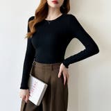 ふわふわ、あったか裏シャギー 裏起毛 メロウフリルニット | COCOMOMO | 詳細画像43