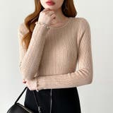 ふわふわ、あったか裏シャギー 裏起毛 メロウフリルニット | COCOMOMO | 詳細画像5