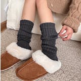 くしゅくしゅかかと付きレッグウォーマー 足首ウォーマー リブレッグウォーマー | COCOMOMO | 詳細画像12 