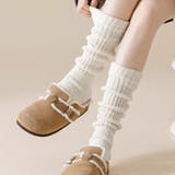 くしゅくしゅかかと付きレッグウォーマー 足首ウォーマー リブレッグウォーマー | COCOMOMO | 詳細画像3 