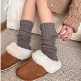 くしゅくしゅかかと付きレッグウォーマー 足首ウォーマー リブレッグウォーマー | COCOMOMO | 詳細画像9 