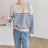 ボーダーニット クルーネック ニットセーター | COCOMOMO | 詳細画像11