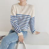 ボーダーニット クルーネック ニットセーター | COCOMOMO | 詳細画像12