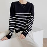 ボーダーニット クルーネック ニットセーター | COCOMOMO | 詳細画像18